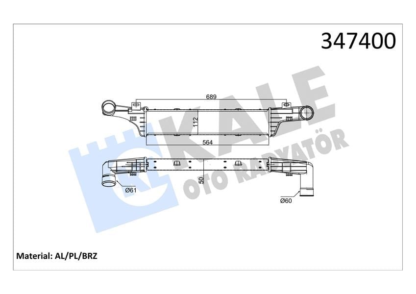 Mercedes E-Class W210 Turbosarj Radyatörü KALE-RADYATOR