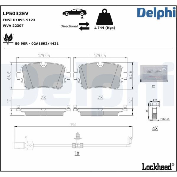 Audi E-Tron Elektrikli Fren Balatası DELPHI