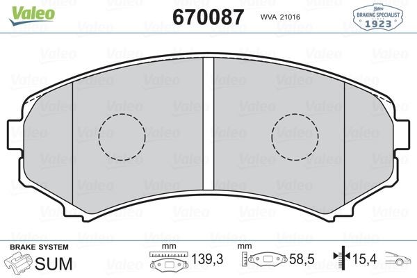 Mazda E2200 Ön Fren Balatası VALEO