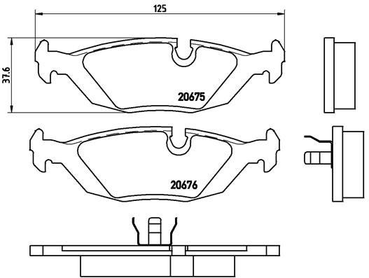BMW E30 E28 E24 Arka Fren Balatası BREMBO