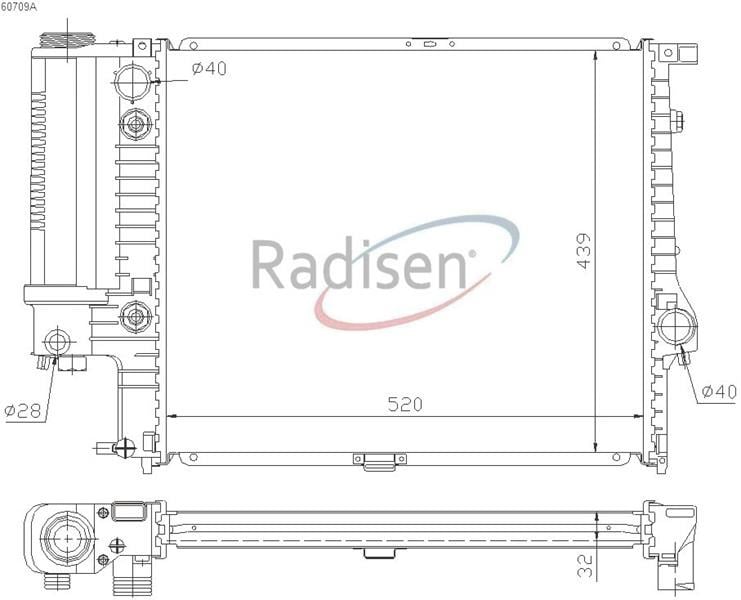 BMW E34 Radyatör 520i-525i Kapaklı AT RADISEN