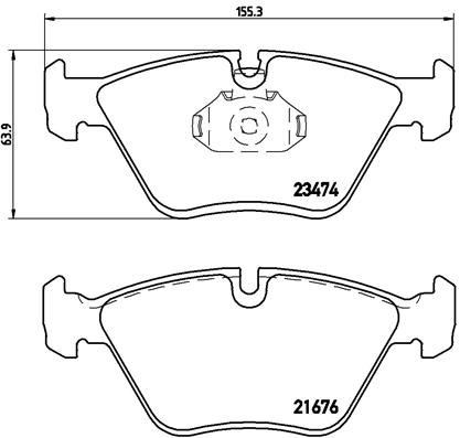BMW E36 E46 E34 E32 E85 E86 Ön Fren Balatası BREMBO