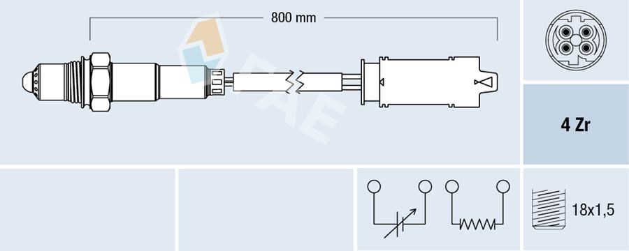 BMW E36 E46 E38 E53 Katalizör Sonrası Oksijen Sensörü FAE