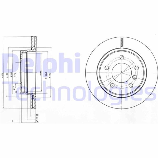 BMW E36 Arka Fren Diski DELPHI