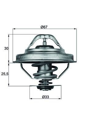BMW E36 E34 E39 E38 Termostat 92 C MAHLE