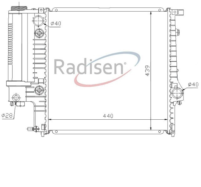 BMW E36 Radyatör 3.16i-3.18i-3.20i-3.25i Kapaklı AT RADISEN
