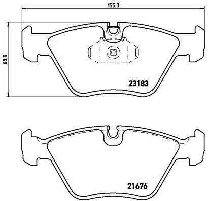 BMW E36 E46 E34 E32 E83 E86 Ön Fren Balatası BREMBO