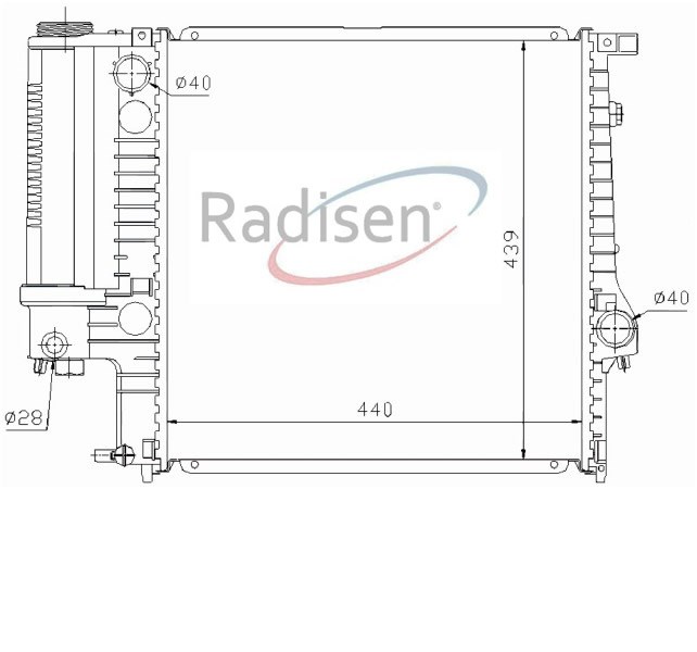 BMW E36 Radyatör 3.16i-3.18i-3.20i-3.23i-3.25i Kapaklı RADISEN