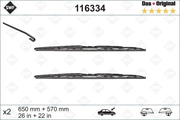 BMW E39 Silecek Süpürgesi Takımı 650mm / 570mm VALEO