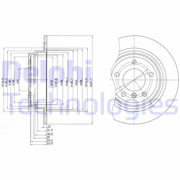 BMW E39 Arka Fren Diski DELPHI