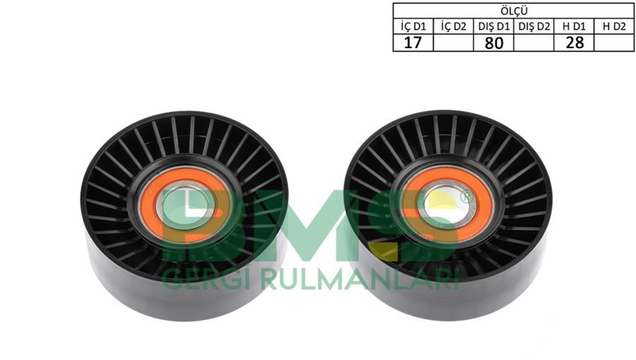 BMW E39 E53 V Kayış Gergi Rulmanı BMS