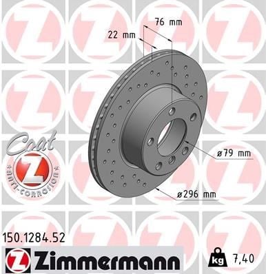 BMW E39 Ön Fren Diski Delikli ZIMMERMANN
