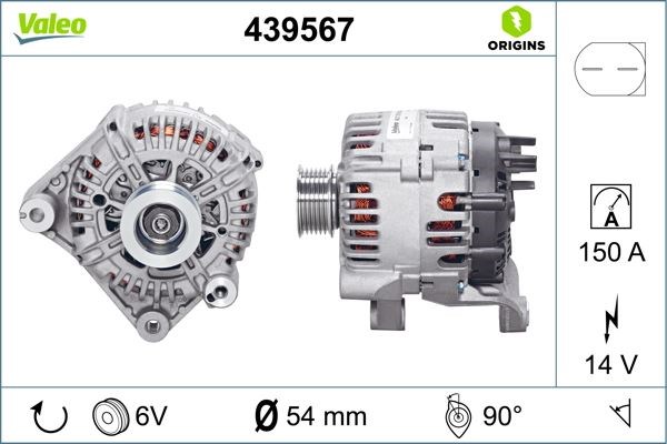BMW E39 E46 E83 E53 Alternatör 12V 150A VALEO