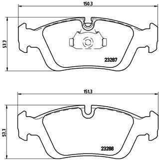 BMW E46 Ön Fren Balatası BREMBO