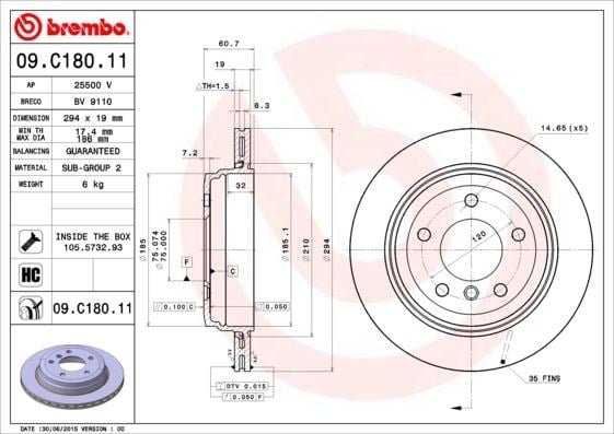 BMW E46 Arka Fren Diski BREMBO