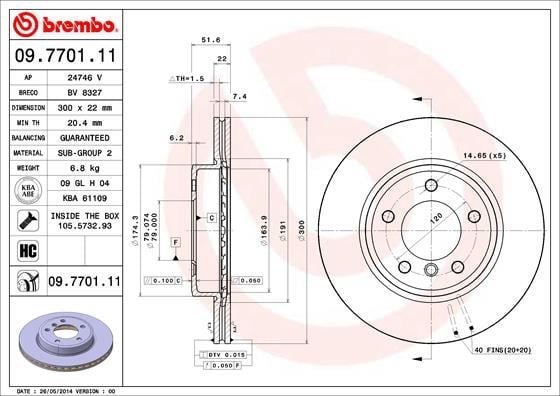 BMW E46 E36 E85 Ön Fren Diski BREMBO