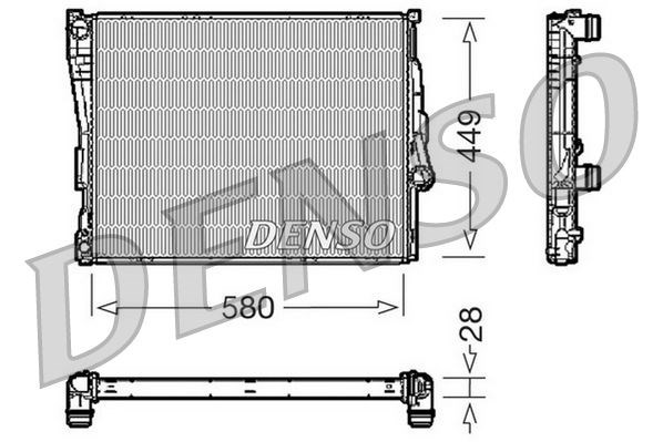 BMW E46 E85 E86 M47 M52 M54 M57 Manuel Şanzıman Motor Su Radyatörü DENSO