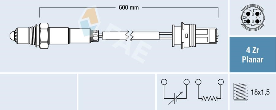 BMW E46 N40 N45 Katalitik Konvertör Öncesi Oksijen Sensörü FAE