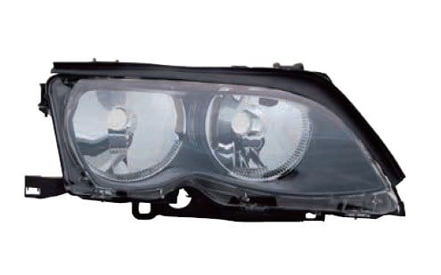 BMW E46 Ön Far Elektrikli Motorlu Siyah Sağ TYC