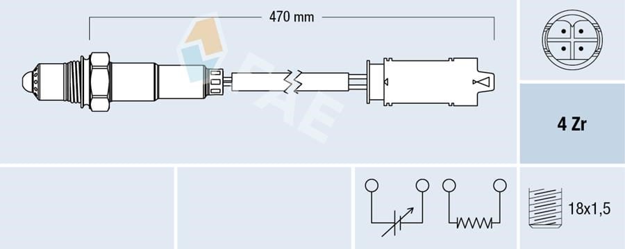 BMW E46 E53 N42 N46 Katalitik Konvertör Sonrası Oksijen Sensörü FAE
