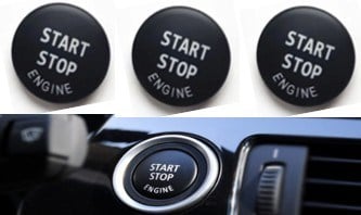 BMW E60 E90 E84 E70 E71 E72 Start Stop Düğme Kapağı [Siyah] GKL