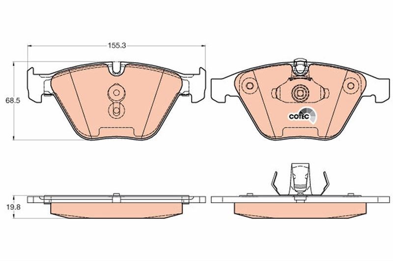 BMW E60 E61 E63 E64 E65 E66 Ön Fren Balatası TRW