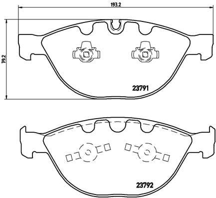BMW E60 E61 E63 E64 E65 E66 Ön Fren Balatası BREMBO