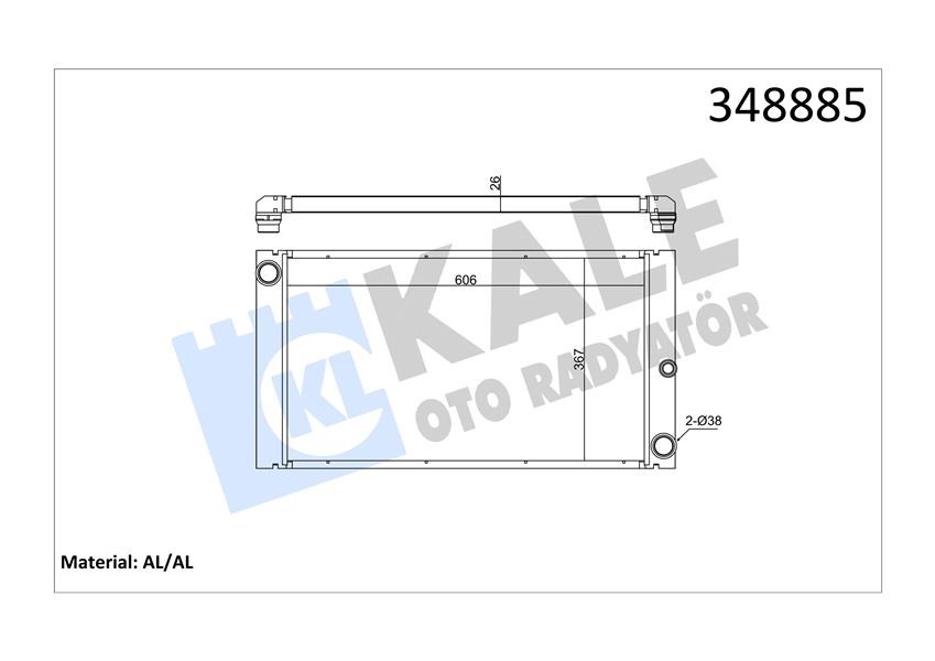 BMW E60 E61 E63 E64 Motor Su Radyatörü KALE-RADYATOR