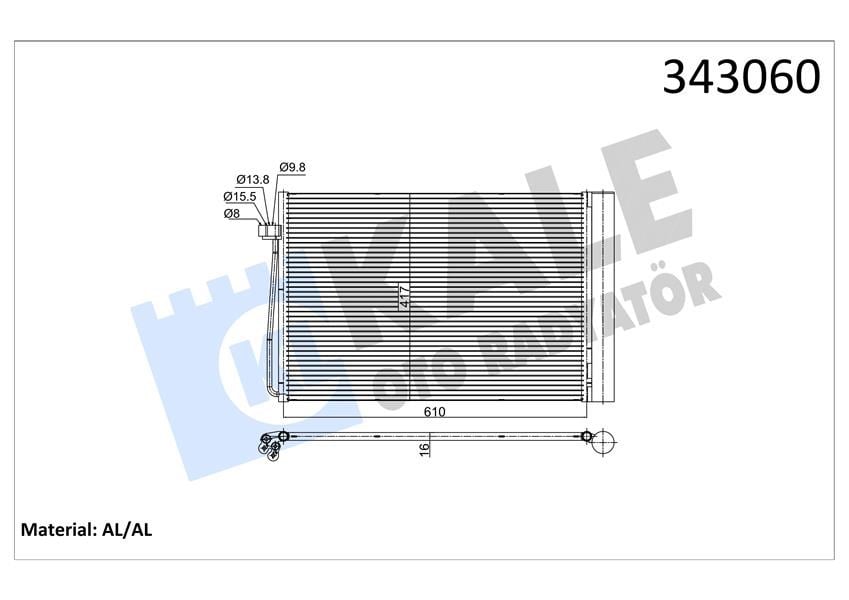 BMW E60 E65 E63 E64 Klima Radyatörü KALE-RADYATOR