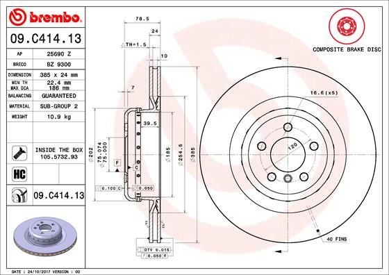 BMW E70 Arka Fren Diski BREMBO
