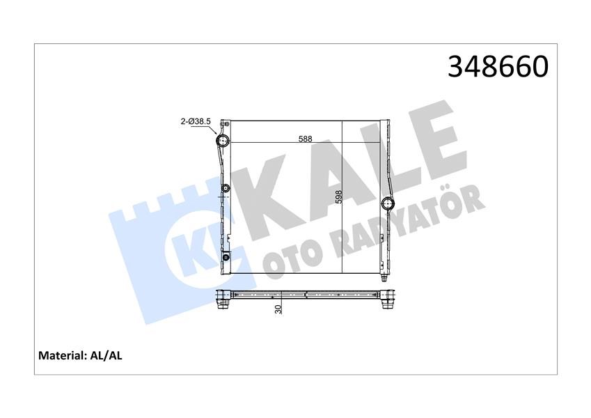 BMW E70 F15 E71 F16 Motor Su Radyatörü KALE-RADYATOR