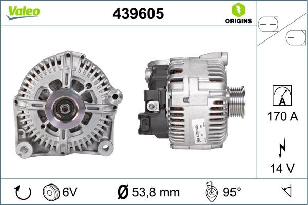 BMW E70 E71 E72 Alternatör Şarj Dinamosu 12V 170A [M57 N57 Motor] VALEO