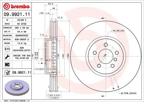 BMW E70 Ön Fren Diski BREMBO