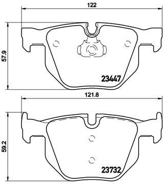 BMW E70 F15 E71 F16 Arka Fren Balatası BREMBO