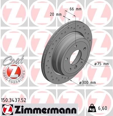 BMW E81 E87 E90 E91 E92 E93 E84 Arka Delikli Fren Diski ZIMMERMANN