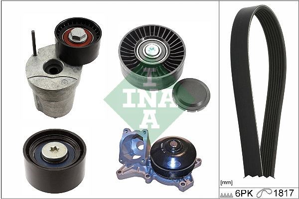 BMW E81 E82 E87 E88 E90 E92 E93 Kanallı Kayış Seti Devirdaimli INA