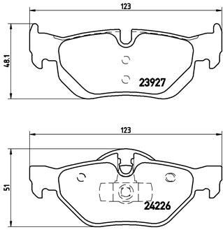 BMW E81 E82 E87 E88 E90 E91 E92 E93 F30 F35 E84 Arka Fren Balatası BREMBO