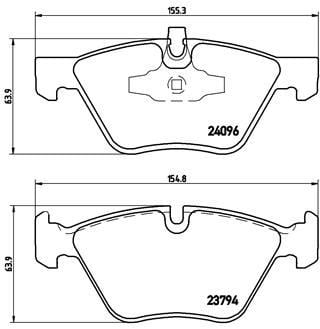 BMW E81 E82 E87 E88 E90 E92 E93 Ön Fren Balatası BREMBO