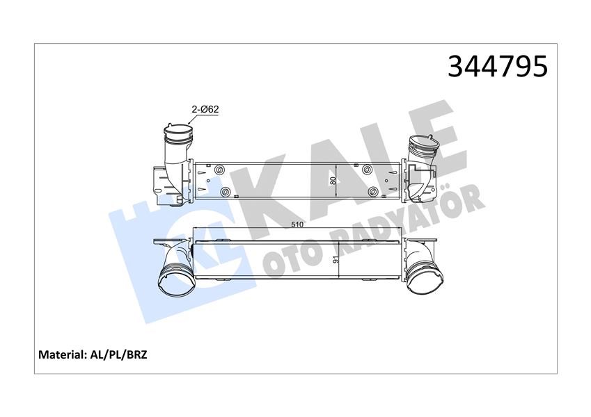 BMW E81 E87 E90 E84 Turbo Radyatörü KALE-RADYATOR