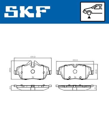 BMW E81 E82 E87 E88 Mini R55 R56 R57 R58 R59 Ön Fren Balatası SKF