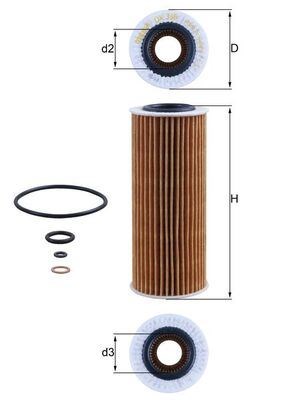BMW M47 E87-E46-E90-E91-E60-E61-E65-E83 Yağ Filtresi MAHLE