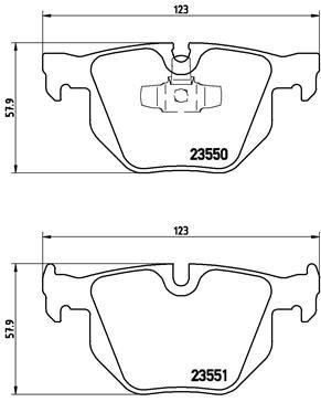 BMW E90 E91 E92 E93 E84 Arka Fren Balatası BREMBO