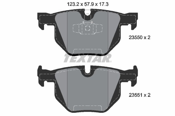 BMW E90 E91 E92 E93 E84 Arka Fren Balatası TEXTAR