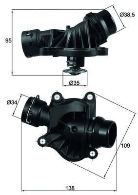 BMW Termostat 88C M47 M57 E90 E87 E46 E91 E92 E93 E60 E61 E64 E65 E83 E70 MAHLE