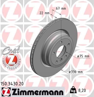 BMW E90 E91 E92 E93 E84 Arka Fren Diski ZIMMERMANN