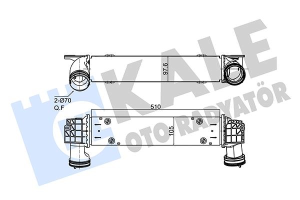 BMW 3 Serisi E90 E91 E92 E93 İntercooler [05>] KALE-RADYATOR