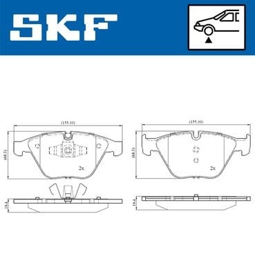BMW E90 E91 E92 E93 E84 Ön Fren Balatası SKF