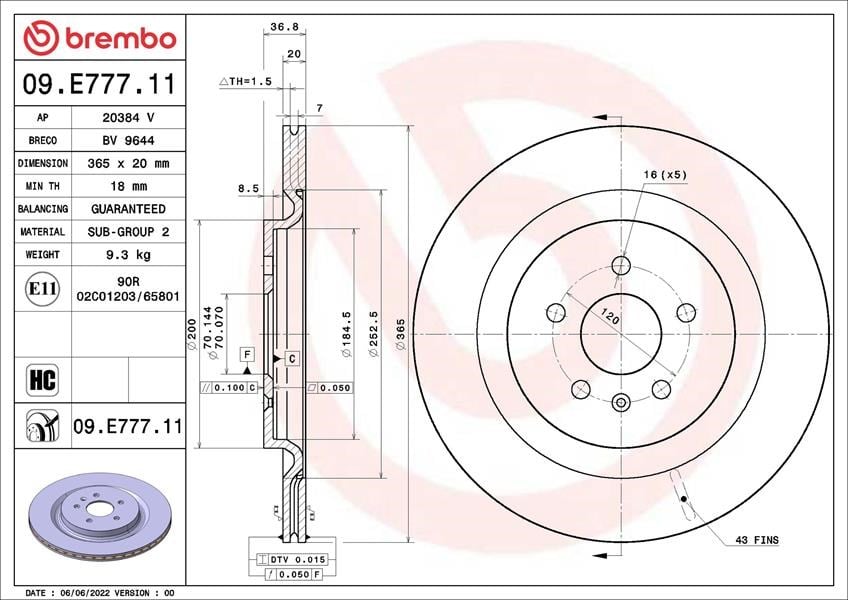 NIO EC6 Fren Diski BREMBO