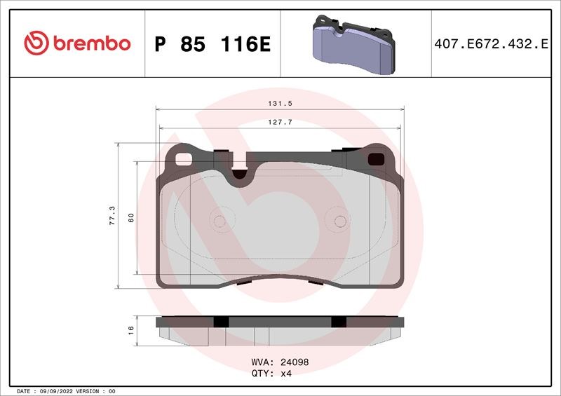 NIO EC6 Fren Balata Takımı BREMBO