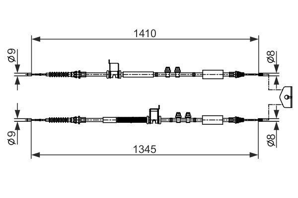 Ford Ecosport Arka El Fren Teli [Kampanalı Tip, 1345-1410mm] BOSCH